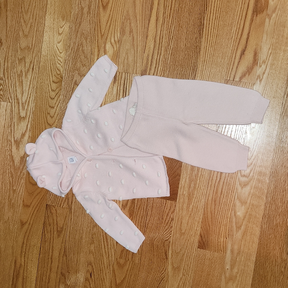 BabyGap Light Pink Knit Sweater Set